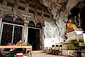 Luang Prabang, Laos - The Pak Ou Caves, the upper cave called Tam Theung. The caves, a Buddhist pilgrimage site, are a repository of old Buddha statues. 